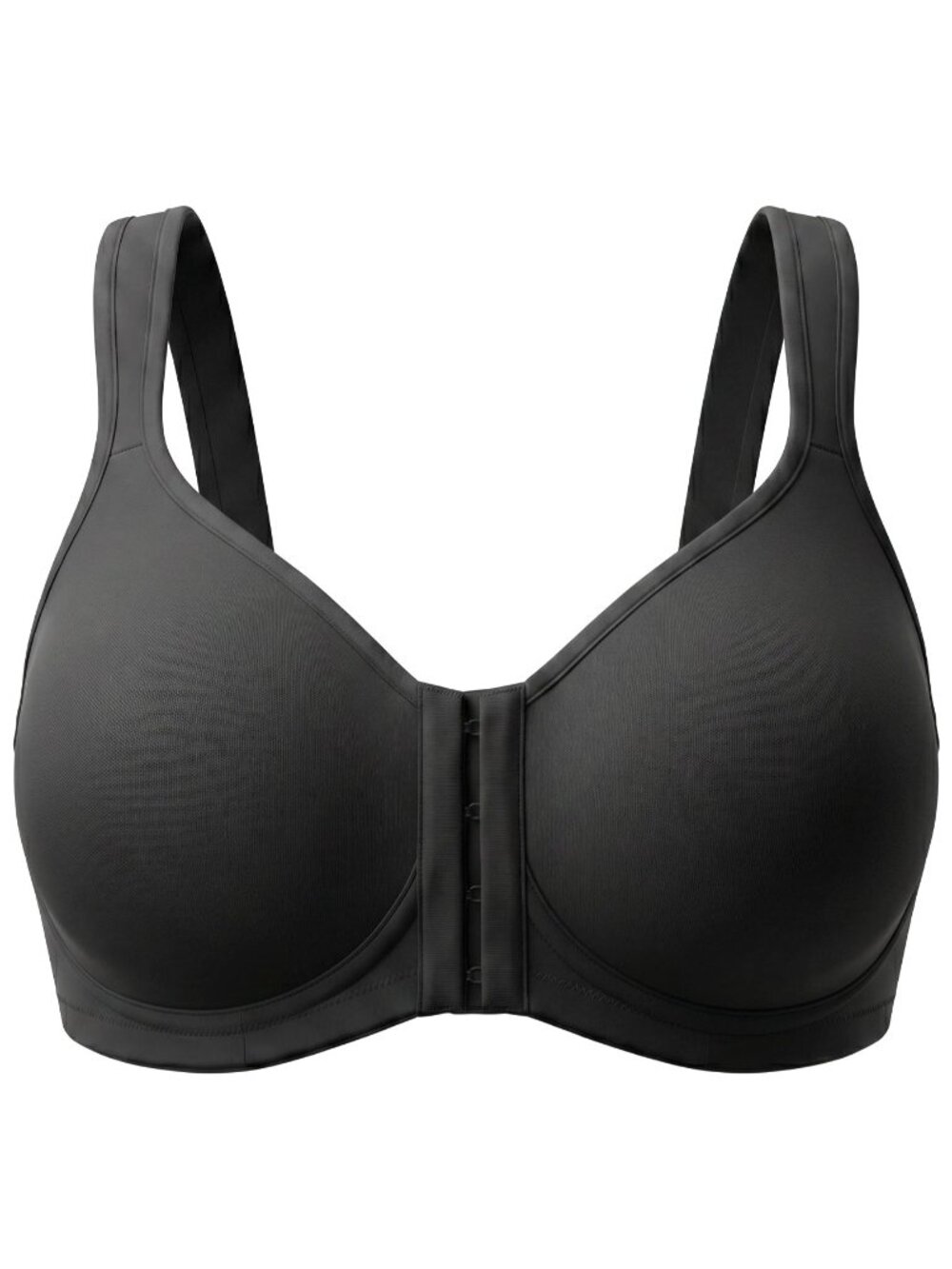Amoena Mara Pocketed Wire-Free Front Closure Mastectomy Bra Dark Grey 32A NEW